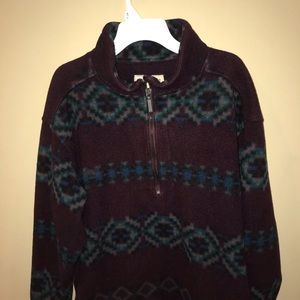 Maroon Eddie Bauer Quarter-zip Swetshirt